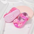 thumbnail image 4 of Infant Baby Girls Soft Sole Bowknot Princess Wedding Dress Flats Prewalker Newborn Light Baby Sneaker Shoes, 4 of 6