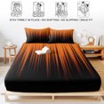 thumbnail image 5 of King Size Fitted Sheet Set - Burnt Orange Black Ombre 3 Piece Bedding Sets 16" Deep Pocket Fitted Sheet with 2 Pillowcases, Modern Abstract Striped Gradient Brushed Microfiber Hotel Luxury Bed Sheets, 5 of 9