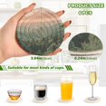 thumbnail image 2 of Yayeee 6 PCS Drink Coasters with Holder Set Woven Absorbent Round Tabletop Hot Pad, Mountains at Dawn, 2 of 7
