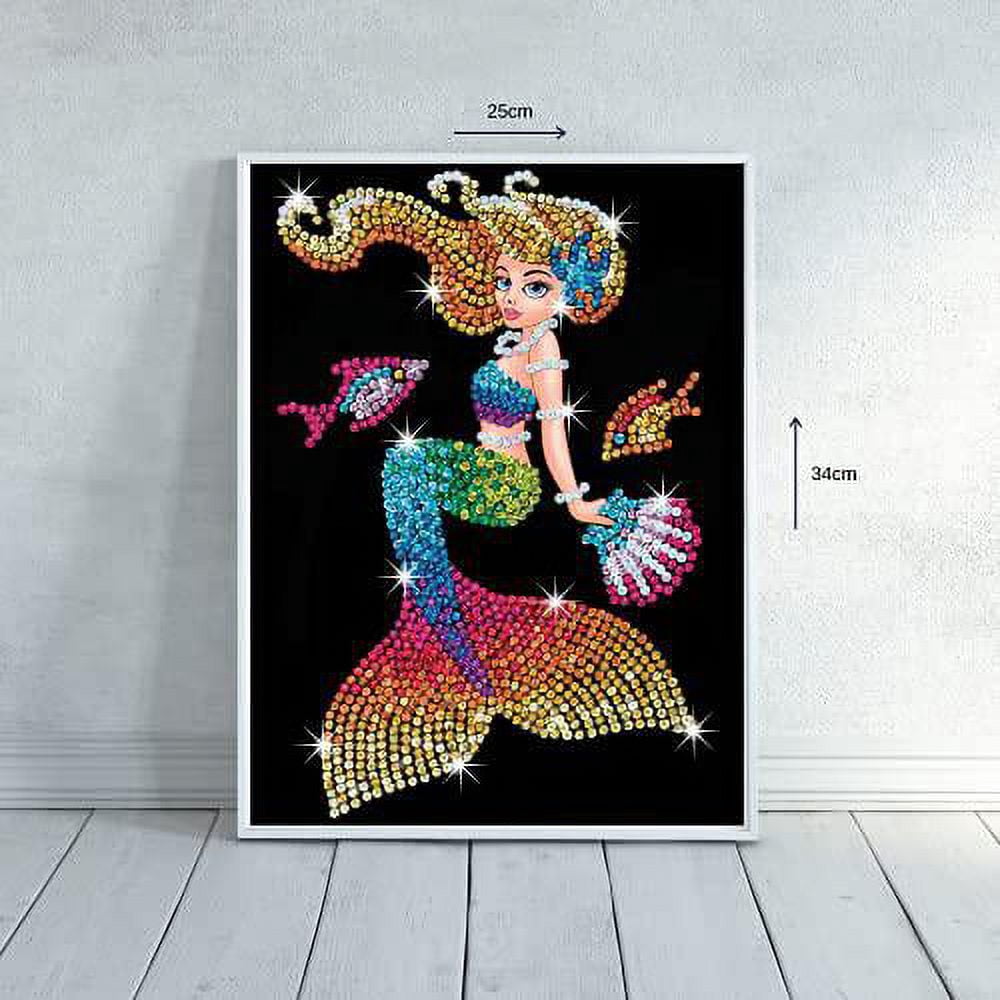 Sequin Art - Sparkling Mia Mermaid - Sparkling Art Design and Craft