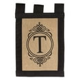 thumbnail image 1 of Burlap Monogram House Flag - T, 1 of 4