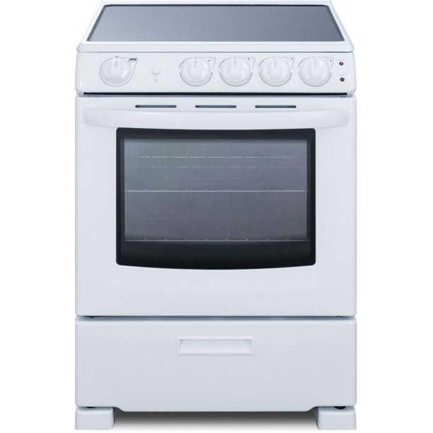 Summit REX2421WRT 24''W Electric Smooth Top Range White/White