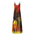 thumbnail image 5 of asdoklhq Womens Plus Size Clearance Dresses,Women Casual Plus Size Print O-Neck Sleeveless Pocket Maxi Long Dress, 5 of 6