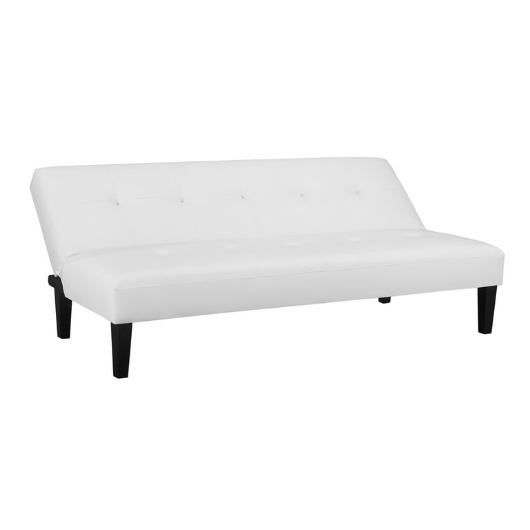 Belle Faux Leather Convertible Futon Sofa Bed White Matttroy