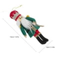 thumbnail image 6 of CIMAXIC Nutcracker Ornament Fabric Christmas Tree Decor Green Hanging Nutcracker King for Home Holiday, 6 of 8