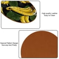thumbnail image 5 of Banana Set of 6 Round Microfiber Leather Coasters, 11x11 cm/4.3x4.3 inch Drink Coasters for Table Home Decor, 5 of 6