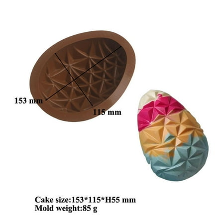 

3D Half Sphere Easter Eggs Silicone Mold DIY Cake Chocolate Egg Mold Happy Easter Party Decoration Supplies Kitchen Baking Tools