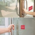 thumbnail image 6 of Uxcell Push Pull Door Sign Acrylic Self Adhesive Square Sticker Red 4 Pack, 6 of 6