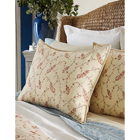 Lauren by Ralph Lauren Mirabeau Paisley Floral Tan STANDARD Pillow Sham