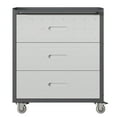 thumbnail image 2 of Heavy-Duty Metal Storage Cabinet with Wheels - 3 Drawer Tool Cabinet for Garage, Office, and Home Organizer Solutions, Black/Gray, 2 of 14