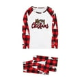 thumbnail image 3 of Odeerbi Christmas Pajamas for Family Holiday Long Sleeve Family Christmas Pajamas Matching Sets Dad Christmas Plaid Printed Blouse Tops + Pants Sleepwear Family Matching PJs Set Red, 3 of 5