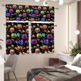thumbnail image 6 of Halloween Pumpkin Bat Kitchen Curtains with Valance and Tier Sets, 3 Piece Vintage Farmhouse Short Tier Curtain for Kitchen Living Room, 6 of 6