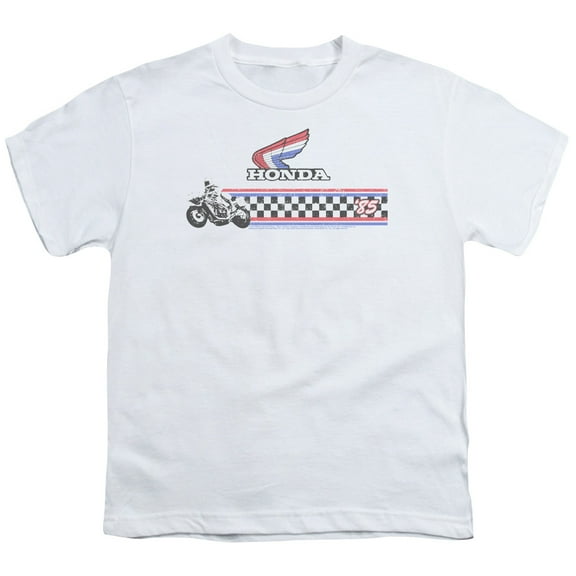 Honda 1985 Red White Blue S/S Youth 18/1 T-Shirt White