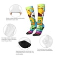 thumbnail image 6 of Lsque Geometry Dash Printed Crew Socks Men's Women's LightWeight Thin Casual Calf Socks ,Knee High Socks,Cotton Socks, 6 of 9