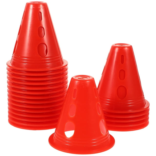 Cônes de Patinage à Roulettes pour Entraînement et Pratique 20 Pcs Cônes en Plastique Rouges 4,72 Pouces