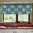 thumbnail image 5 of Ryvnso Crown on Bohemia Curtains Sets Short Curtain Rod Pocket Half Window Cafe Farmhouse Tier 2 Panels 57"W x 36"L, 5 of 7