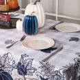 thumbnail image 5 of Fall Blue Pumpkin Tablecloth 60x84 Inch Rectangular，Leaves Thanksgiving Autumn Harvest Stain Resistant Table Cover for Holiday Party Picnic Dinner Farmhouse Decoration（Buffalo Plaid）, 5 of 7