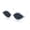 White Black, variant on Womens Lip Shape Party Shade Hippie Plastic Sunglasses All Black