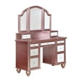 thumbnail image 3 of Furniture of America Stella Contemporary 3-Piece Vanity Set, Rose Gold, 3 of 6