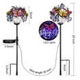 thumbnail image 3 of Paquete de 2 luces solares de jardín para exteriores, luces LED de estaca de jardín con mariposas alimentadas por energía Solar con 18 mariposas y luces de cadena de cobre, 3 of 7