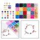 thumbnail image 4 of Kit de marcado de joyas con cuentas de arcilla planas y redondas para pulseras y collares 24 cuentas de letras cuadriculadas, 4 of 9