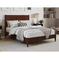 thumbnail image 2 of Pemberly Row Modern Full Wood Low Profile Platform Bed in Walnut, 2 of 13