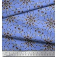 thumbnail image 2 of Soimoi Blue Viscose Chiffon Fabric Floral Wreath Geometric Printed Fabric 1 Yard 42 Inch Wide, 2 of 5