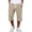Khaki -BU36, variant on Dwellite Long Short for Men Below Knee Cargo Short Pants Casual Summer Lightweight 3/4 Sweat Shorts with Pockets SweatShorts Black 2XL
