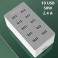 EternaNest Charging Station, 50W 10Port Charger Hub, Multiport Charger