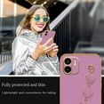 thumbnail image 6 of Compatible with Redmi A2 Case Silicone with Love Heart Chain, Ultra Slim Soft Xiaomi Redmi A2 Phone Case Shockproof Bumper Protective Cases for Women (Purple), 6 of 13
