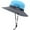 Blue, variant on Women's Outdoor UV Protection Foldable Sun Hats Mesh Widebrim Beach Fishing Hat with Ponytail Hole