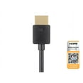 thumbnail image 3 of Monoprice HDMI Cable - 1 Feet - Black| Certified Premium, 4K@60Hz, HDR, 18Gbps, 36AWG, YUV, 4:4:4, Compatible with UHD TV and More - Ultra Slim Series, 3 of 5