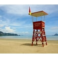thumbnail image 2 of Anonymous 23x20 White Modern Wood Framed Museum Art Print Titled - Lifeguard Observation Tower, Color, 2 of 4