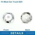 thumbnail image 5 of Unique Bargains Universal Wheel Center Hub Cap Durable 66mm 2.60" Outside Diameter Vehicle Hub Covers Chrome Silver Tone, 5 of 6