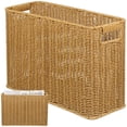 thumbnail image 4 of Miangastore Imitation Rattan Weave Basket Desktop Finishing Hollow Handle Basket Container, 4 of 8