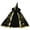 Black, variant on Halloween Cosplay Costume Wizard Witch Cloak Set, Red Golden Star Printed Cape With Matching Pointed Hat, Halloween Masquerade Party Dress Up Costume Outfit