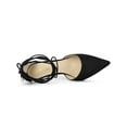 thumbnail image 4 of BLISSFUL STEP Women's Pumps Stilettos Heels Pointed Toe Lace up Pumps Black 10, 4 of 7
