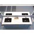 thumbnail image 6 of Castello USA 72" Yamyam Blue Vanity Set with White Marble Ceramic Top Black Sink, 6 of 7