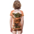 thumbnail image 3 of Baby Yoda Boys 2-Piece Swimsuit Set, Short Sleeve Rash Guard & Swim Trunks, 3 of 7
