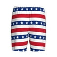 thumbnail image 2 of Lsque American Patriotic Stars And Stripes Mens Sleep Pajama Shorts,Short Pajama Pants, Cotton Ultra-Soft Knit-3X-Large, 2 of 9