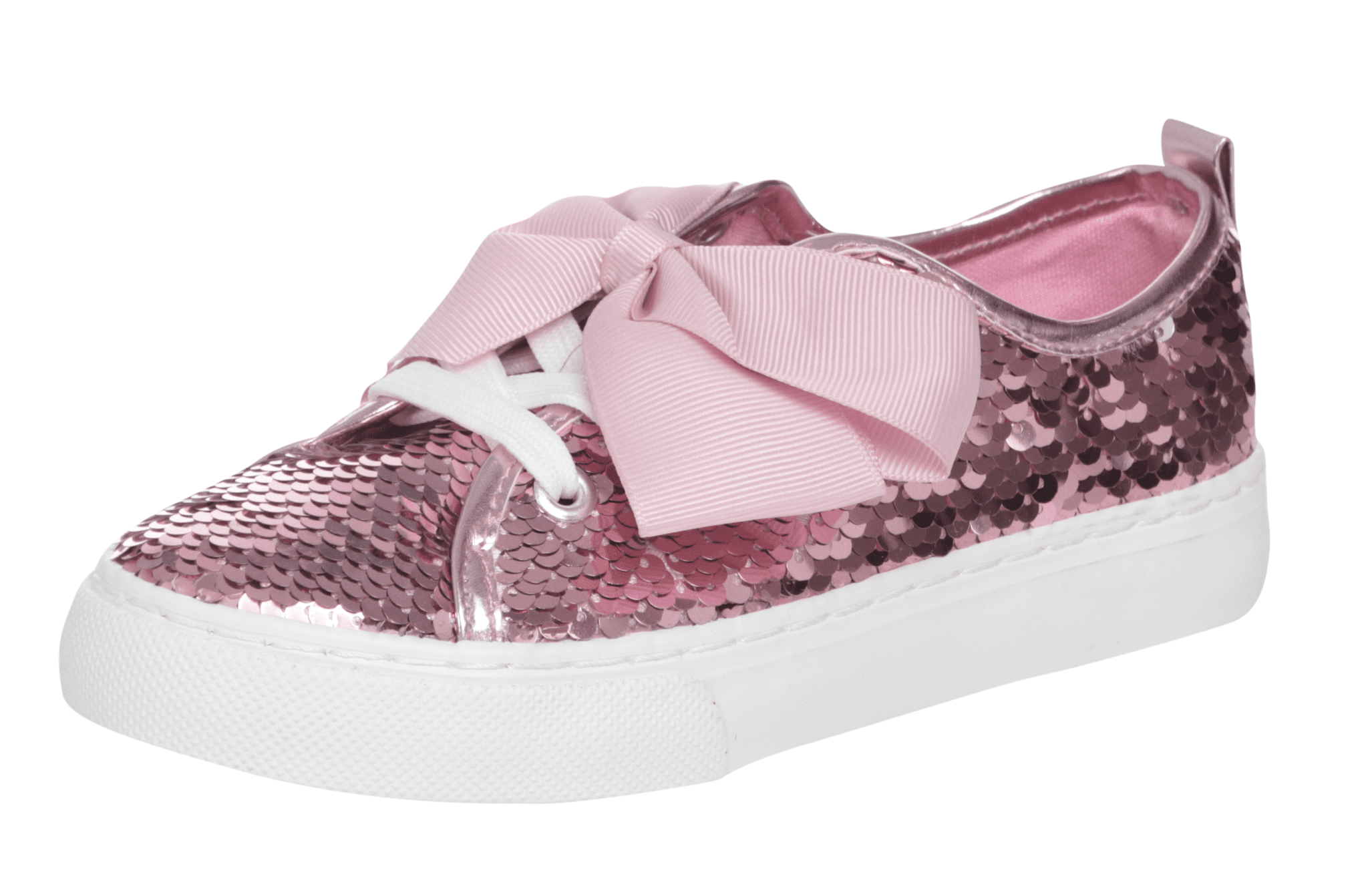 Pink Girls Kids Canvas Trainers Shoes Silver Navy Denim Glitter Pumps 