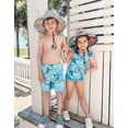 thumbnail image 3 of Millie Loves Lily Female Turquoise Tie-Dye Turtle Ruffle-Accent One-Piece Swimsuit, Size 2-10, 3 of 6
