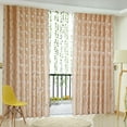 thumbnail image 1 of 2 cortinas semiopacas y decoración de partición de hojas de ratán café claro, 1 of 7