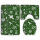thumbnail image 1 of ABPHQTO Science On Dark Green Small Juego de alfombras de baño de 3 piezas Alfombra de baño Alfombra de contorno y tapa de inodoro, 1 of 2