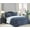 Midnight Navy, variant on Elegant Comfort Luna Ogee 3-Piece Sherpa Comforter Set, Reversible Micro-Suede, Soft and Breathable Bedding, Ogee Pattern Sherpa Comforter, Cal King, Jet Black