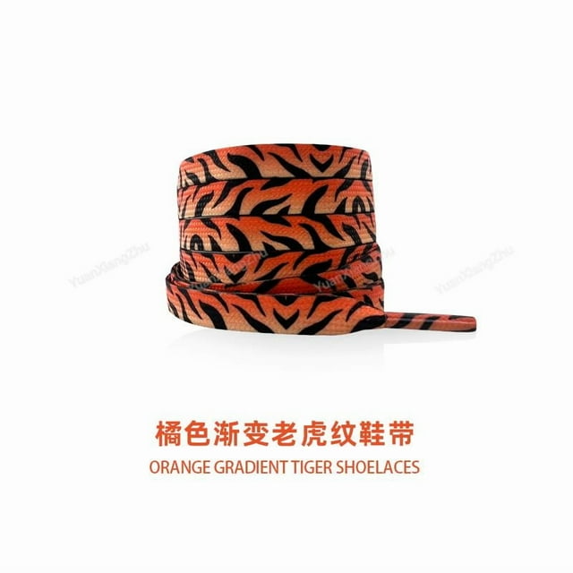 Tiger Leopard Snake Print Flat Shoelaces for Sneakers, 1 Pair, 140cm Length