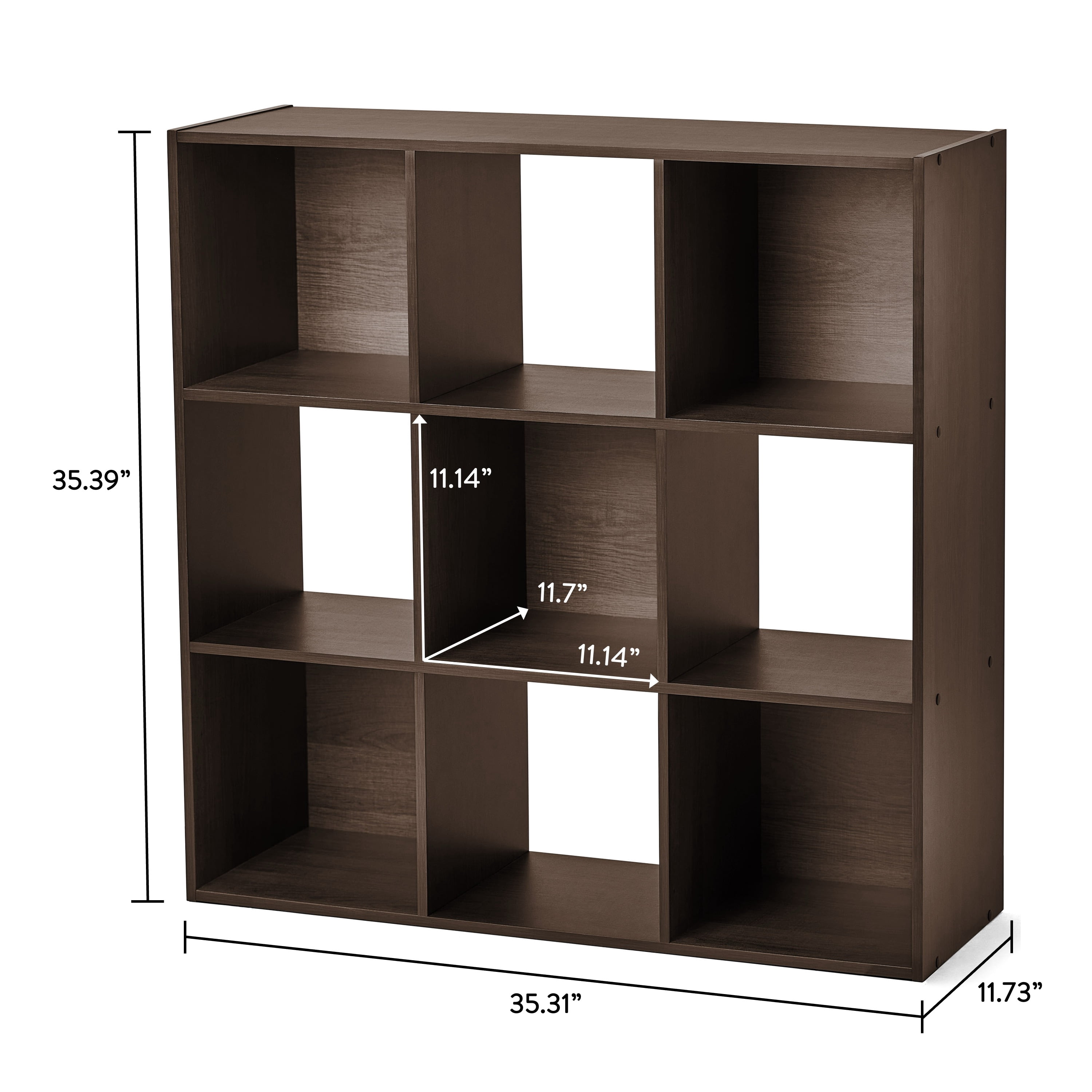 Mainstays 9 Cube Storage Organizer, Espresso