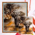 thumbnail image 1 of Punto Cruz Bordado Costura 11CT Elefante Contado DIY Kit Artesanía, 1 of 9