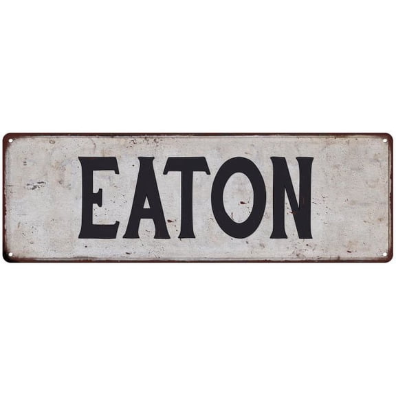 EATON Vintage Look Rustic Chic Metal Sign 6x18 106180036293