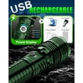 thumbnail image 5 of Victoper Green LED Flashlights, High Powered High Lumens Super Bright Tactical Flashlight, Rechargeable, 5 Modes Zoomable Waterproof Flash Lights for Emergency, Outdoor, Home, Camping, Hiking, 5 of 7